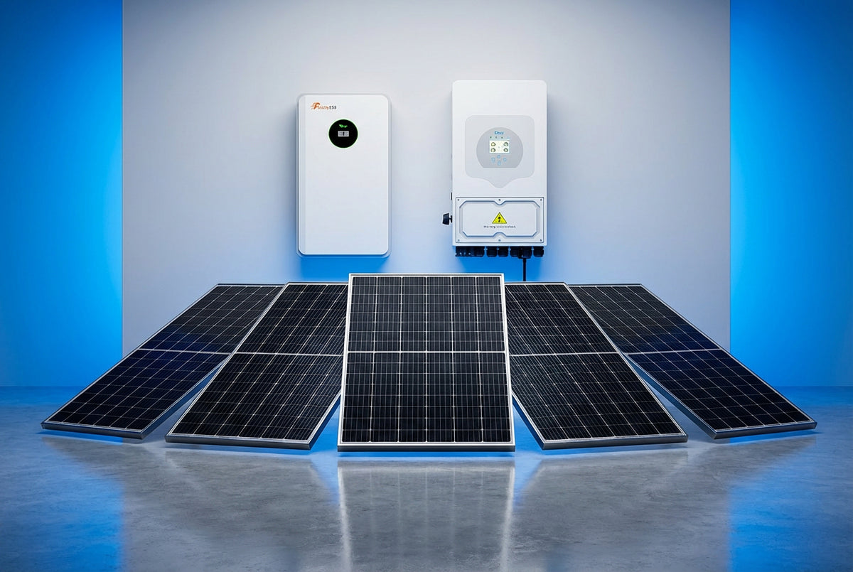 Kit Fotovoltaic Hibrid Trifazat 10kW cu Stocare 10kWh - SunGrid