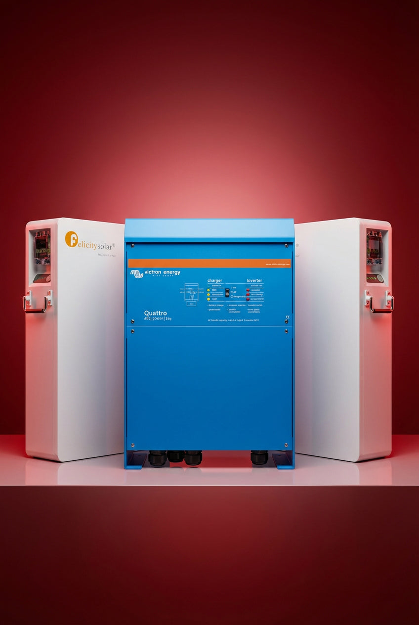 Kit Premium de Stocare a Energiei (ESS) cu Invertor Hibrid Victron Quattro și Autonomie Masivă de 20 kWh - SunGrid