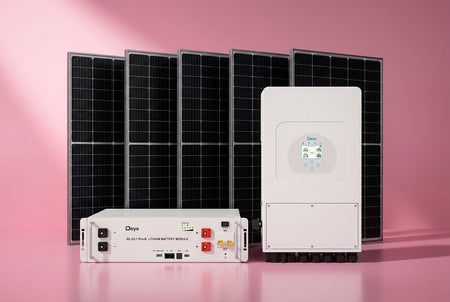 Kit Fotovoltaic Hibrid monofazat Premium (5kW - 8kW) cu Stocare (5kWh - 15kWh) - SunGrid
