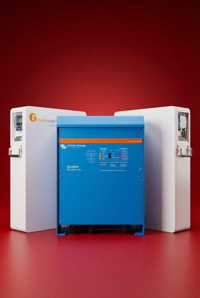 Kit Premium de Stocare a Energiei (ESS) cu Invertor Hibrid Victron Quattro și Autonomie Masivă de 20 kWh - SunGrid