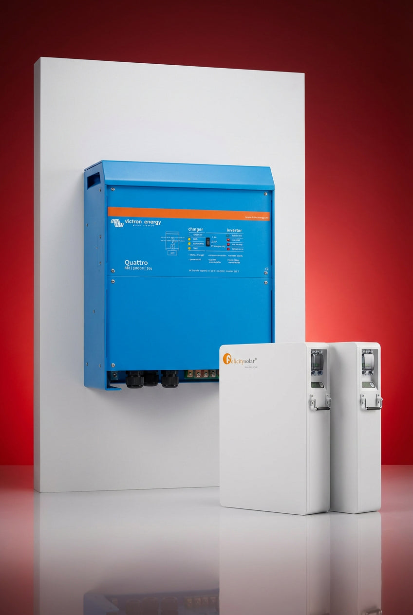 Kit Premium de Stocare a Energiei (ESS) cu Invertor Hibrid Victron Quattro și Autonomie Masivă de 20 kWh - SunGrid