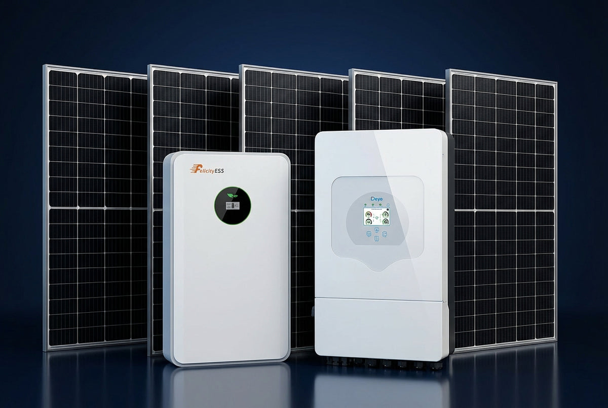 Kit Fotovoltaic Hibrid Trifazat 10kW cu Stocare 10kWh - SunGrid