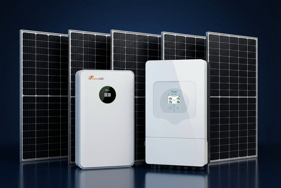 Kit Fotovoltaic Hibrid Trifazat 10kW cu Stocare 10kWh - SunGrid