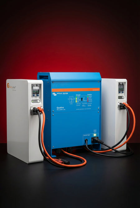 Kit Premium de Stocare a Energiei (ESS) cu Invertor Hibrid Victron Quattro și Autonomie Masivă de 20 kWh - SunGrid