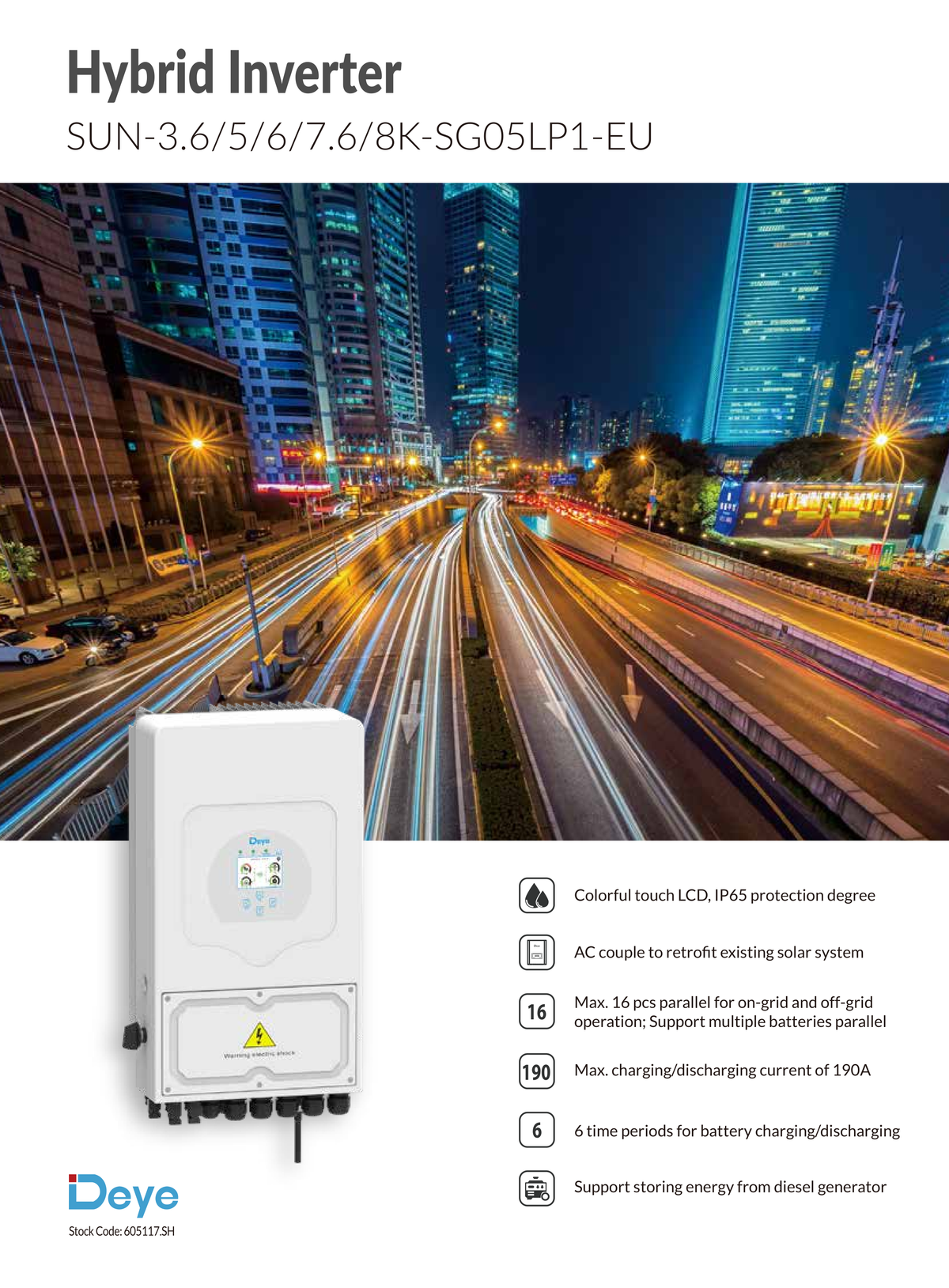 Invertor Deye SUN hibrid monofazat 12kW - SunGrid