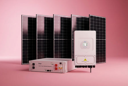 Kit Fotovoltaic Hibrid monofazat Premium (5kW - 8kW) cu Stocare (5kWh - 15kWh) - SunGrid