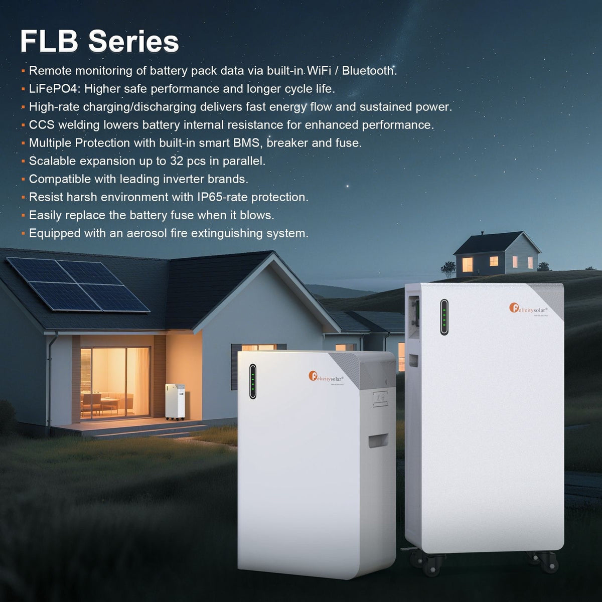 Acumulator Solar LiFePO4 16kWh 51.2V Felicity - SunGrid