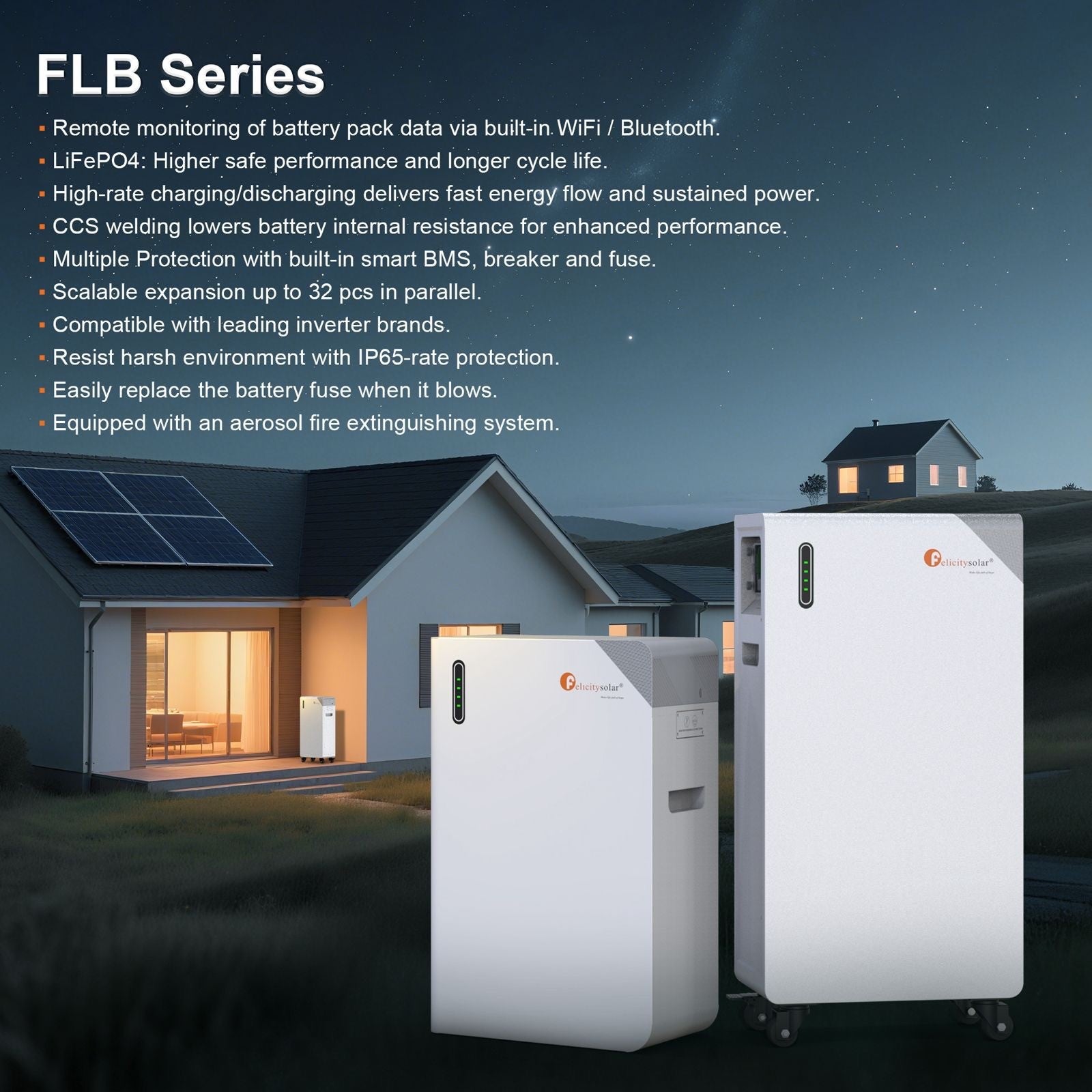 Acumulator Solar LiFePO4 16kWh 51.2V Felicity - SunGrid