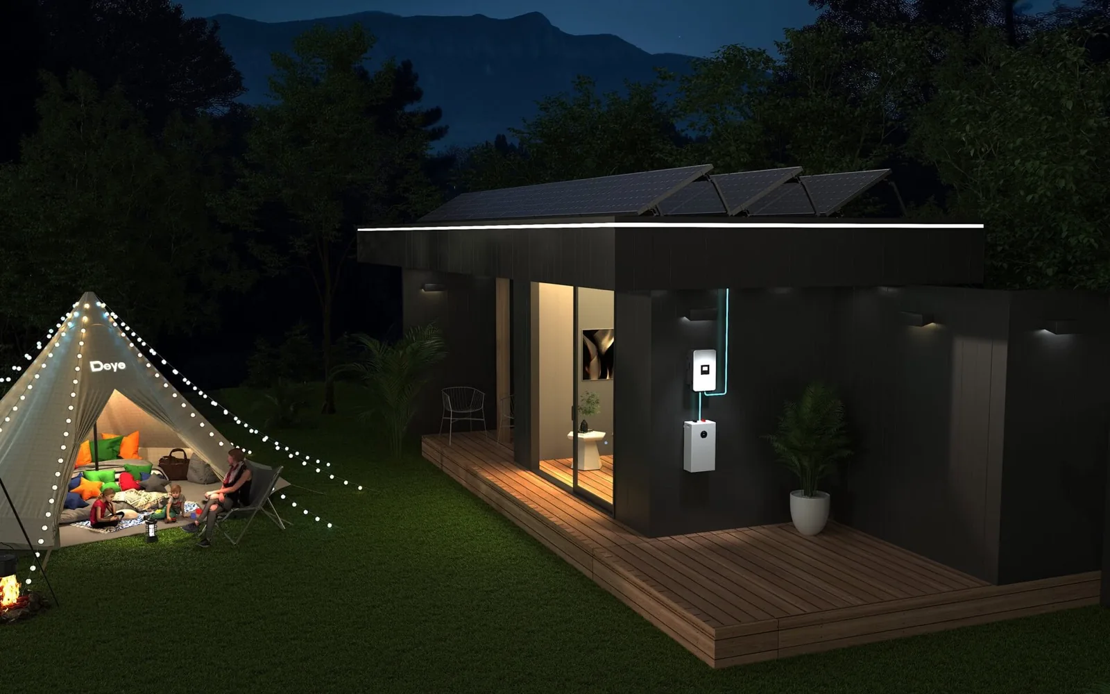 Baterie LiFePO4 Deye SE-F16 16kWh – exemplu de instalare