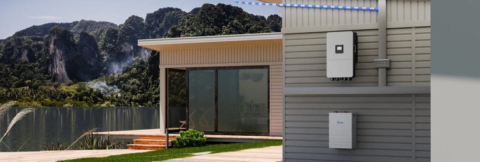 Baterie LiFePO4 Deye SE-F12 12kWh – exemplu de instalare
