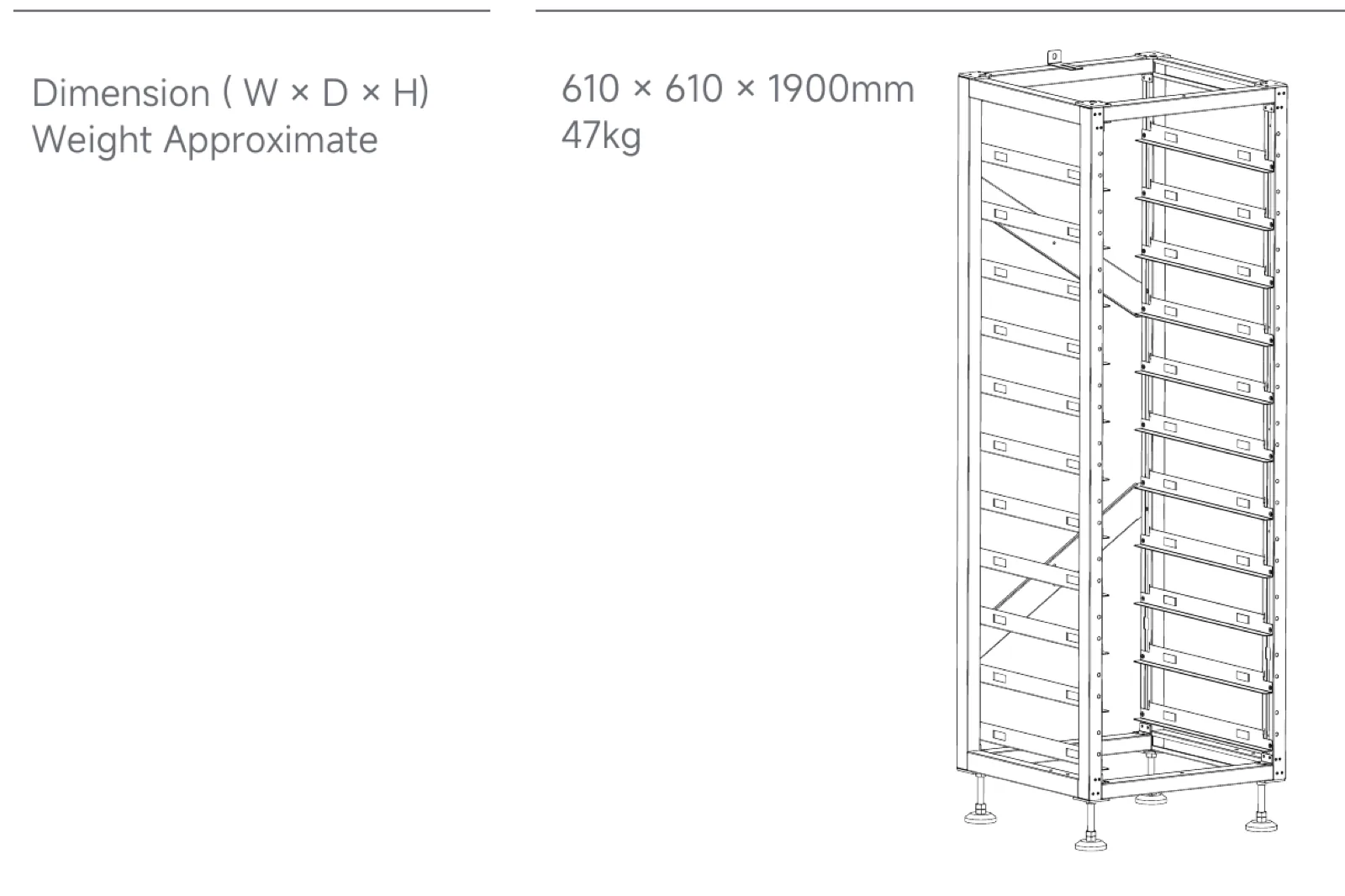 Sistem stocare LiFePO4 Deye BOS-A 53,76kWh – rack BOS-A-Rack11, fișă tehnică